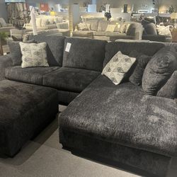 Charcoal 2PC Chaise Sectional Couch