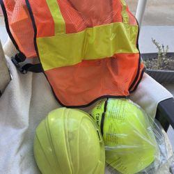 2 Hard Hats And Vest