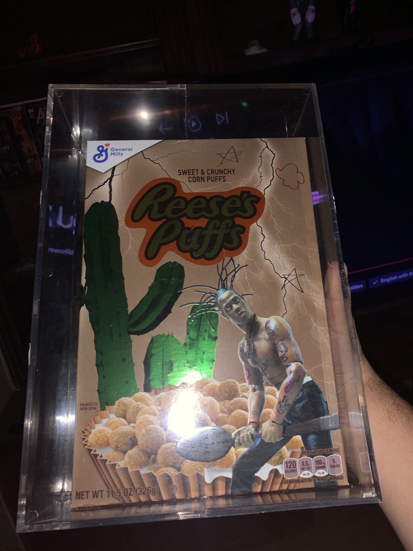Travis Scott Reeses Puffs Cereal Box