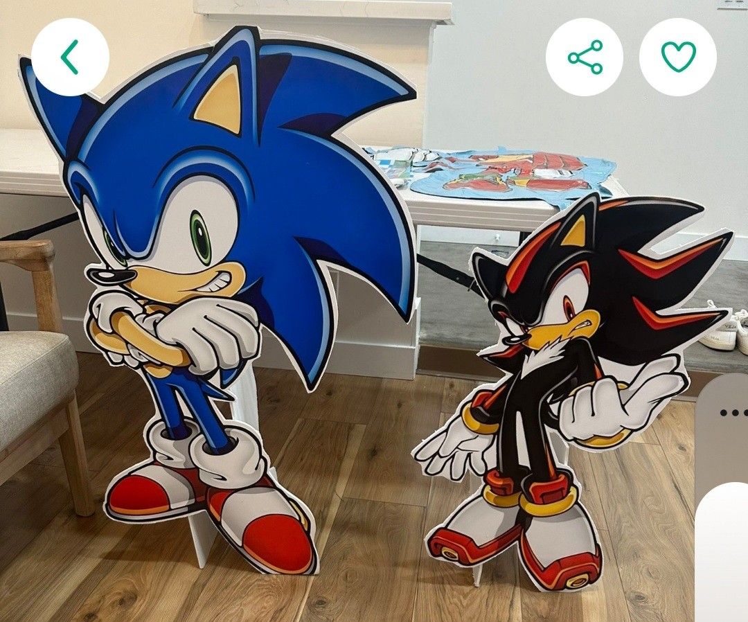 Sonic & Sahdow Character For Party Decoration