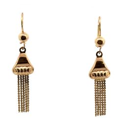 Woman’s Ladies 18k Yellow Gold Dangle Fringe Earrings GP3111351