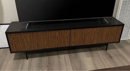 Modern Black & Wood TV Stand / Media Console