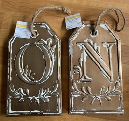 Galvanized Metal Hanging Letters 