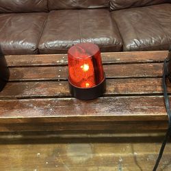 Flashing And Rotating Red Light