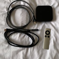 Apple TV 3rd Gen with Remote and Cables