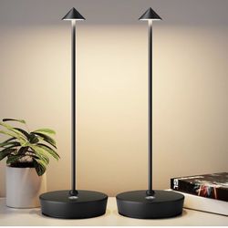 Brand New 2 Rechargeable Cordless Table LED Lamps