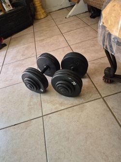 Cast Iron Dumbbell Set .70lb dumbbell each  140lbs total