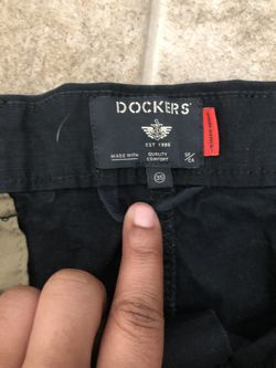 Dockers black cargo shorts