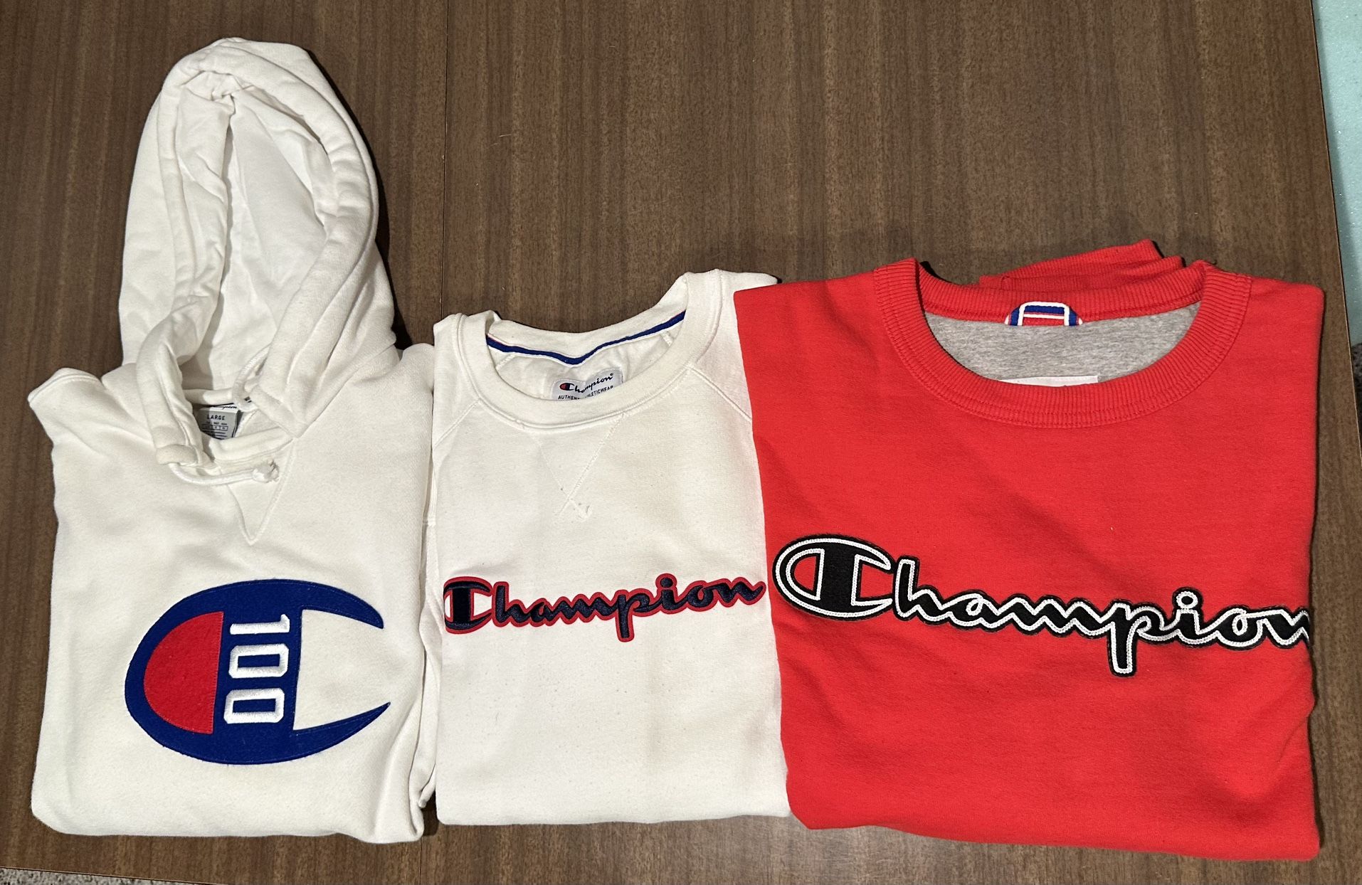 3 Champion Sweatshirts