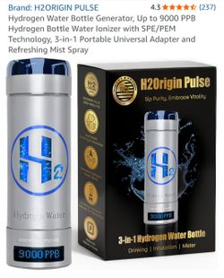 H2ORIGIN PULSE Hydrogen Water Bottle Generator