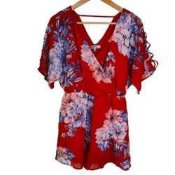 Bailey Blue Red Floral Romper