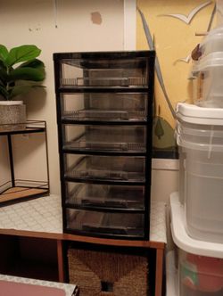 Plastic Drawer Organizer With Wooden Base