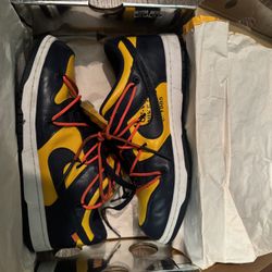 Offwhite Michigan Dunks 10.5 