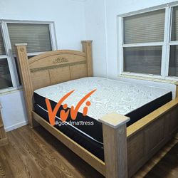 QUEEN MATTRESS WITH BOX SPRING 2PC. BED FRAME ISN'T AVAILABLE