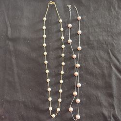 14k gold pearl necklaces