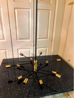 Modern 10  bulb Sputnik chandelier