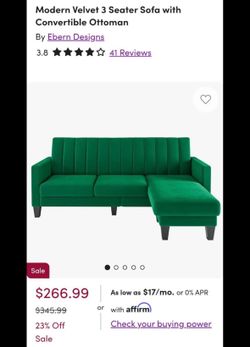 Fun green couch