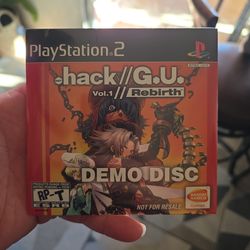 PlayStation 2 Hack//G.U. Vol1//Rebirth Demo disc