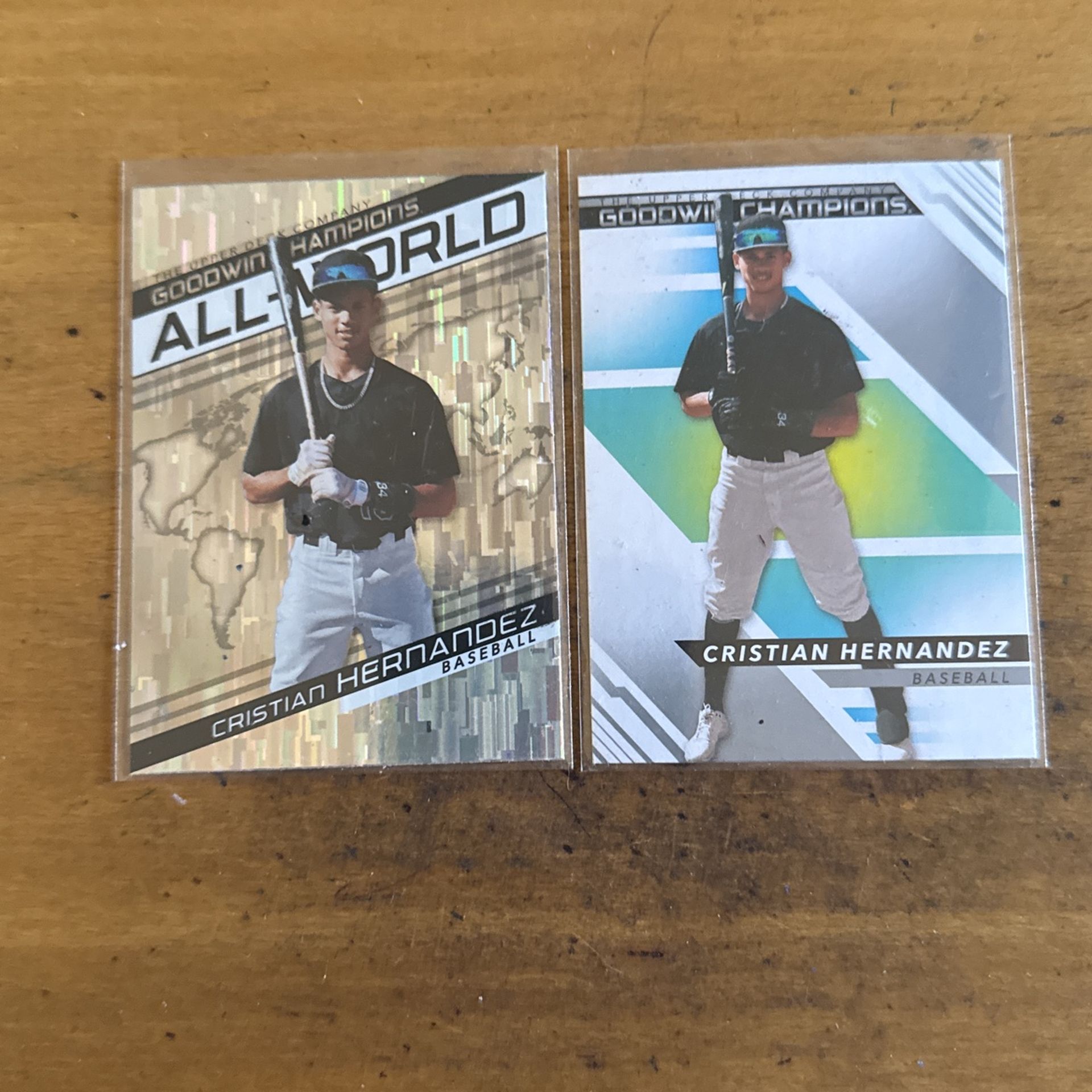 2022 GOODWIN CHAMPIONS CRISTIAN HERNANDEZ 2 CARD LOT