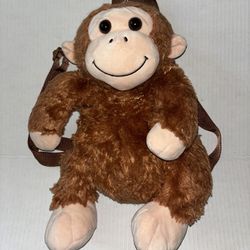 Monkey Plush Backpack 15”