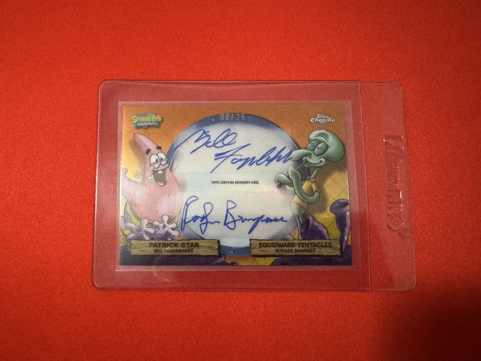 SpongeBob Topps Chrome (8/25 Dual Autograph)