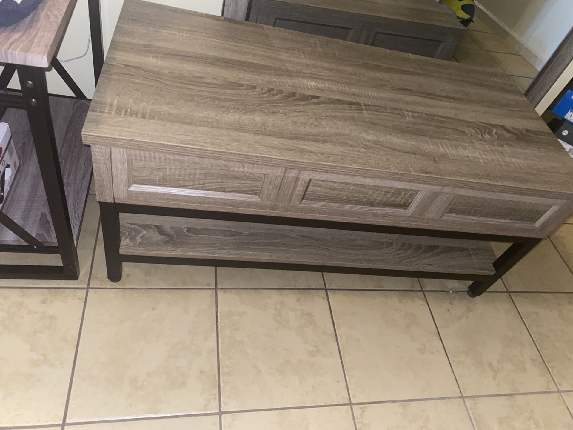 Coffee Table With Storage And 2 End Tables 