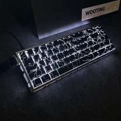 Fully modified wooting |Hollow silver and black lightning theme
