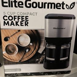 Elite Gourmet EHC9420 Automatic 5-Cup Brew & Drip Coffee Maker with Pause N