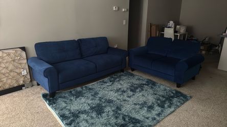 Navy Blue Sofa Set