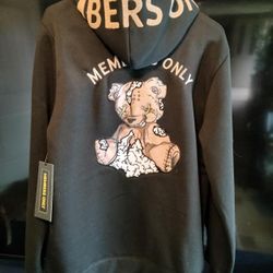 Members Only Men's Black and Tan Hoody