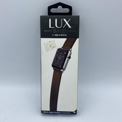X-Doria Lux Band 38mm for Apple Watch Replacement Band Genuine Brown Leather