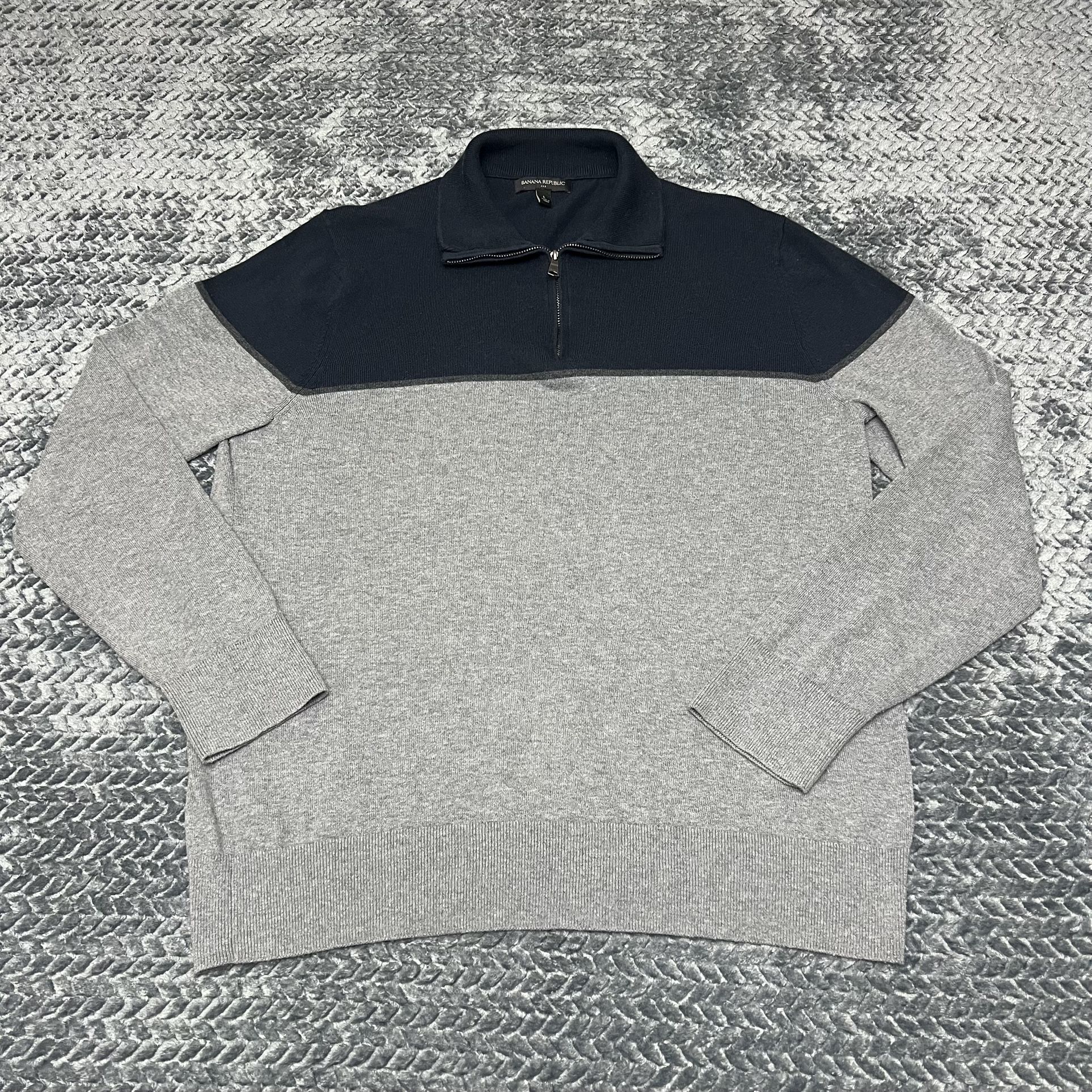 Banana Republic Sweater Men’s Size Large Quarter Zip Pullover Lightweight