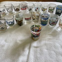 Lot Of 19 Various Shot Glasses