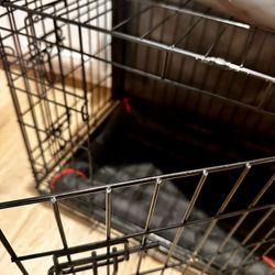 Small Dog Crate with Cover and padded floor