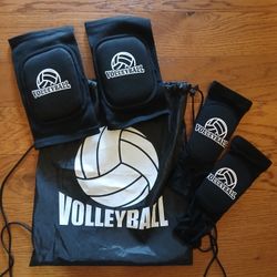 Volleyball Set with Knee Pads, Arm Pads and  Drawstring