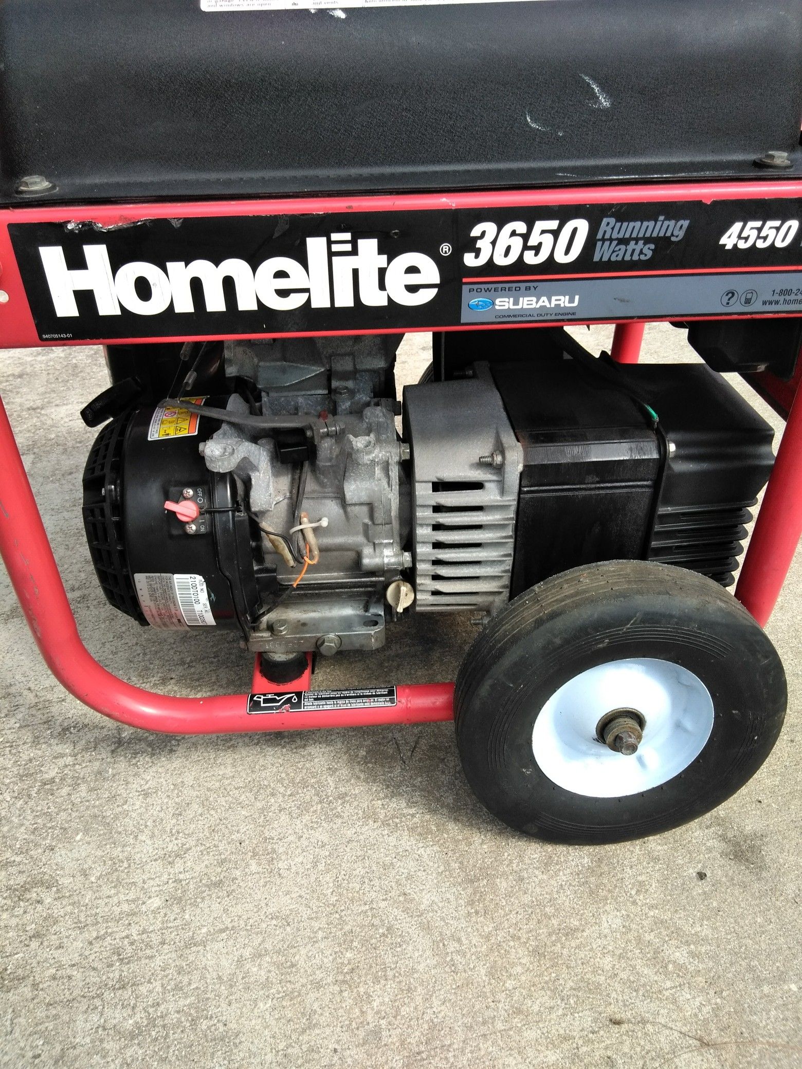 Homelite 4550 Max watt generator with Subaru engine for Sale in Port St