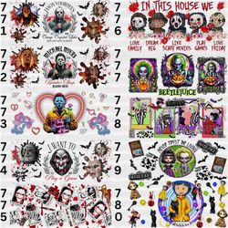 Halloween Movies UV DTF 16 Oz Cup Wrap