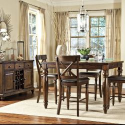 Intercon Casual Dining Kingston Counter Table & 2 X-Back Stool