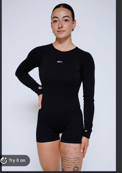 Next Black Long Sleeve Seamless Romper