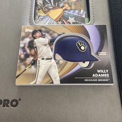 Willy Adames Gold Batting Helmet