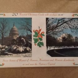 Assorted Christmas Cards Of Snow Scenes Of Landmarks In And Nearby DC