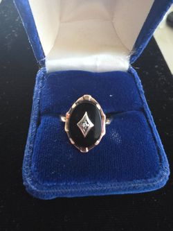 Vintage gold only diamond ring