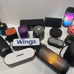 Lot of 16 Bluetooth portable speakers all are are working