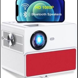 4K WiFi Bluetooth Projector with Native 1080P, Portable Movie Projector with HiFi Speaker, 7500L