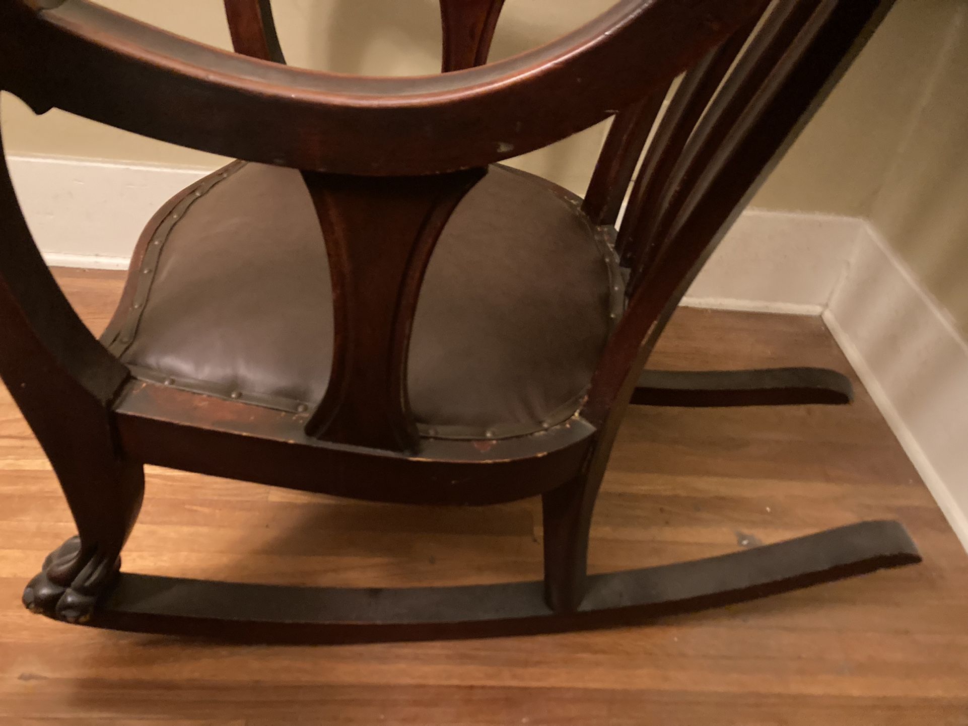 Antique Claw foot Rocking Chair