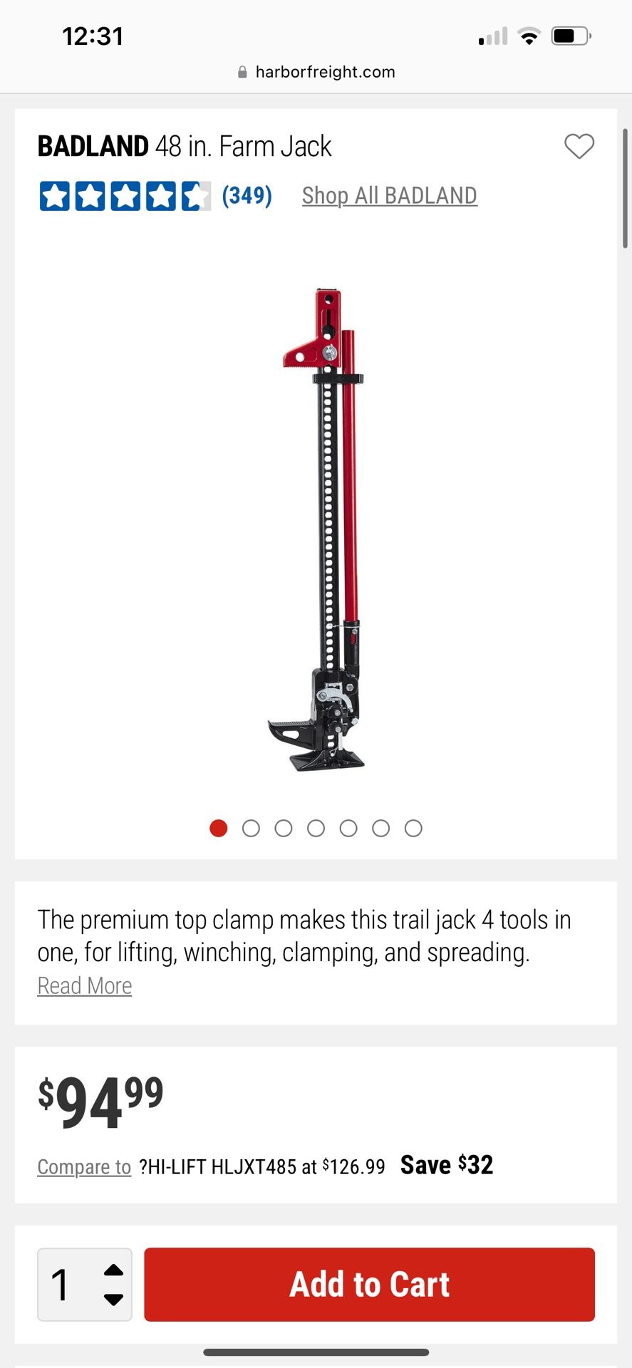 48” Off Road Jack Big Red Jacks
