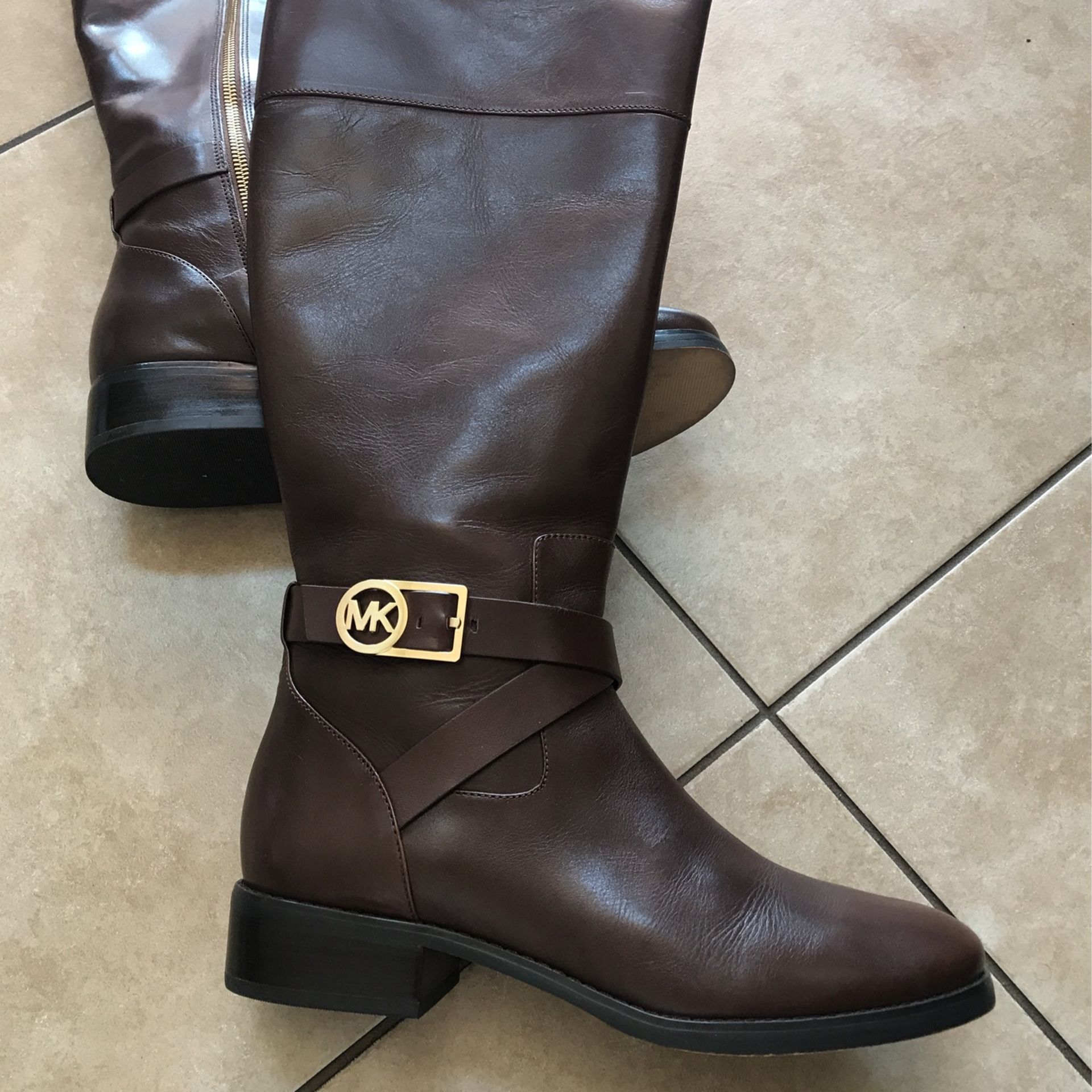 michael kors dark brown boots