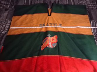 Vintage Seattle Supersonics Blanket Poncho
