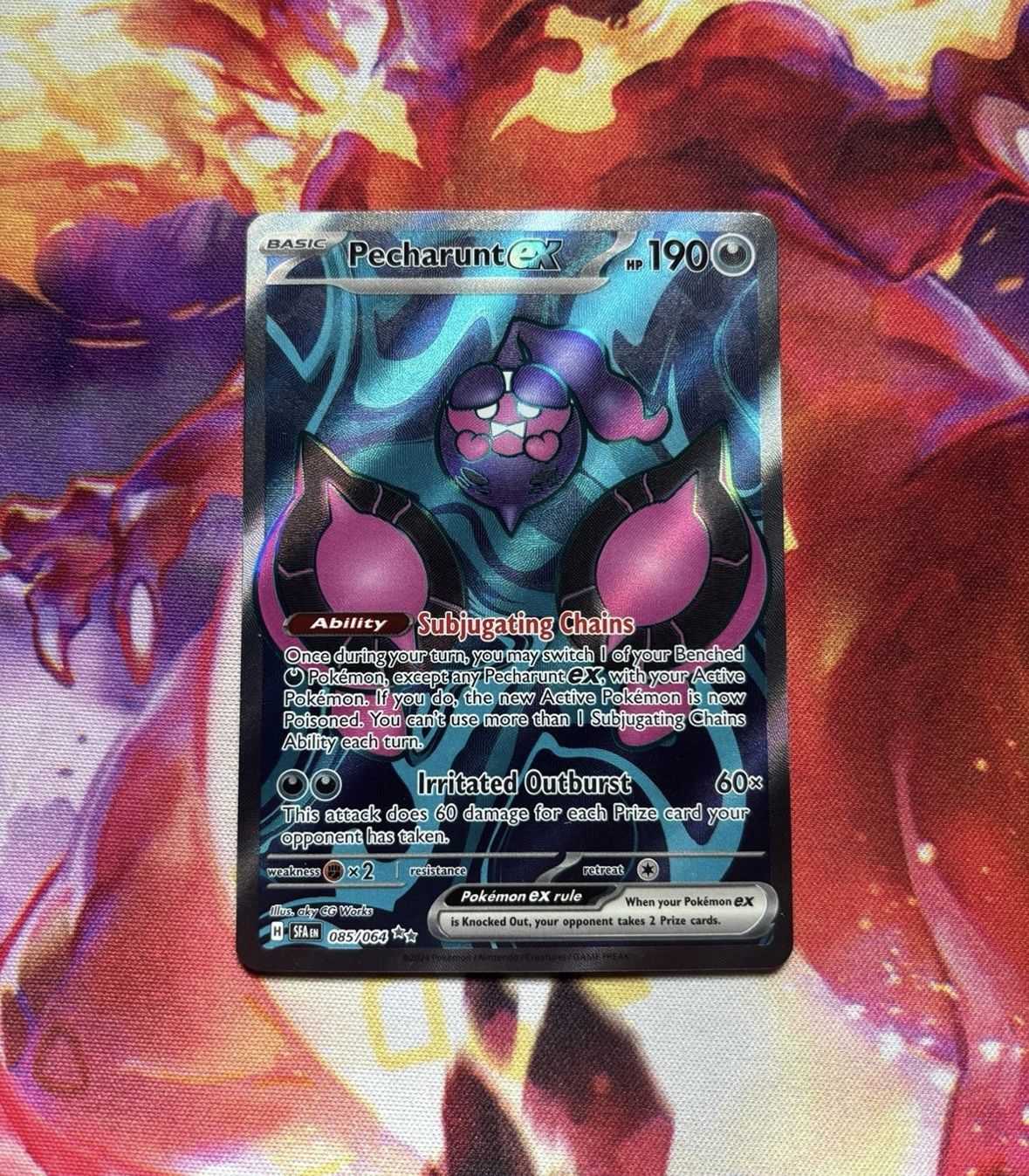 pecharunt pokemon card Pecharunt ex SV6a 092/064 UR Card main image 0