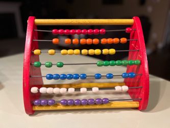 vintage Playskool wooden abacus